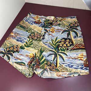 Paradise On A Hanger Tropical Print Shorts Mens Size XL